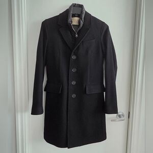 NEW Burberry Men's Black Wool Coat Small